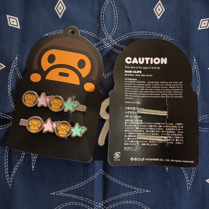 Bape Baby Milo Star Milo Hippo Rabbit Pattern Cartoon Cute Hair