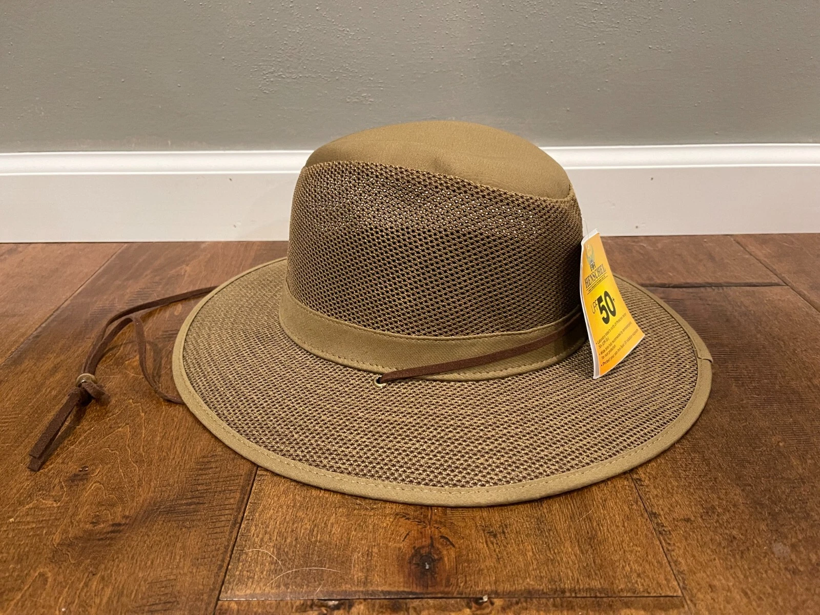 Henschel Aussie Original Breezer Mesh Sun UPF 50 Hat w/Chin Cord - Medium - New!