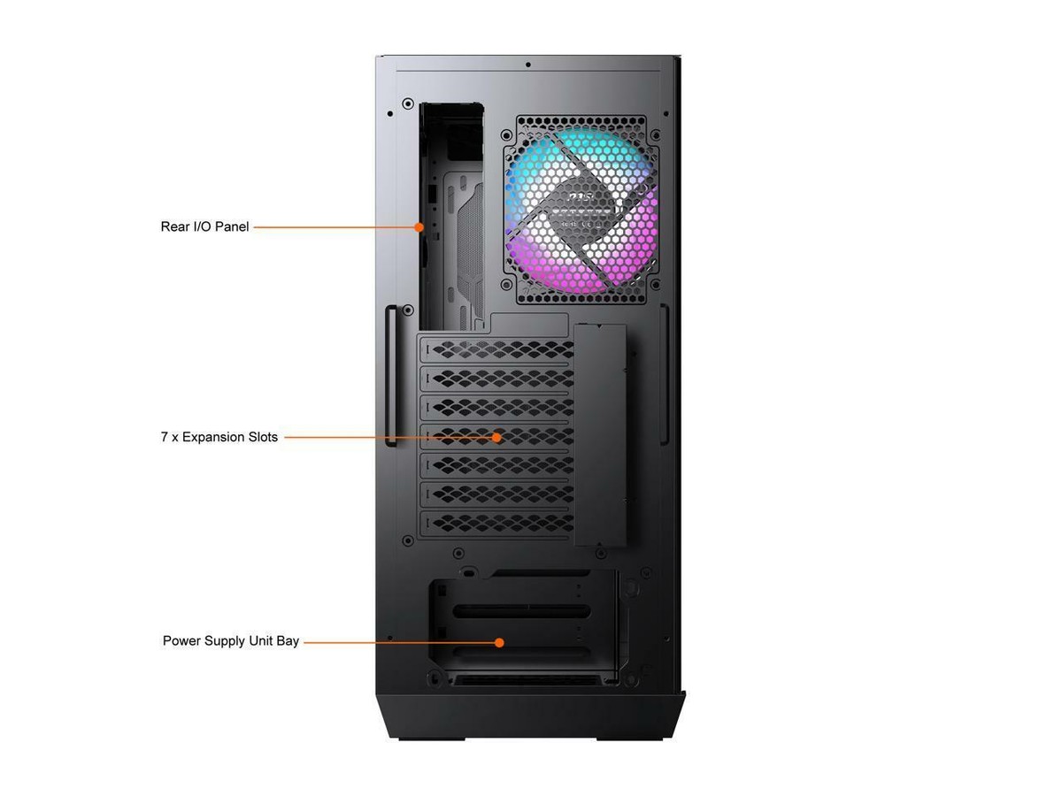 MSI MPG GUNGNIR 110R ATX Mid Tower Gaming PC Computer Case with 4