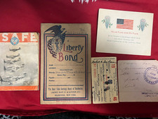LOT PAPER MEMORABILIA WWII LIBERTY BOND VETERAN GREETINGS PERMISSION WARS C5-25