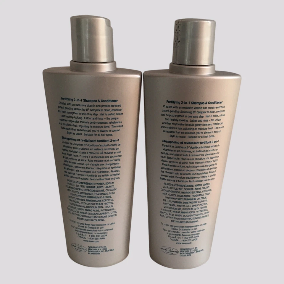 2 Pack Avon Advance Techniques Balancing B2 Complex 2 in 1 Shampoo & Conditioner - Image 2 of 4