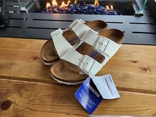 Birkenstock Arizona BS White EU 38 US L7/M5 Narrow Fit