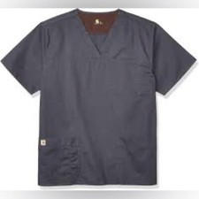 Carhartt gray rip stop scrub top size medium