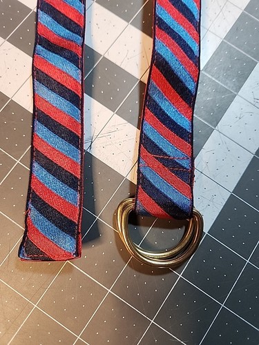 BROOKS BROTHERS Youth Boys Adjustable Belt Blue Red Black Large - Picture 2 of 6