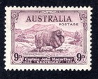 Australia 1934 9p dark violet Sheep, Scott 149 MH, value = $40.00 — photo 1