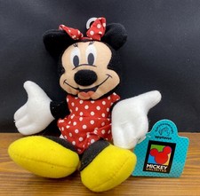 DISNEY 1995 Applause Bean Bag Doll Minnie Mouse Cartoon Figure Plush Toy w/tags