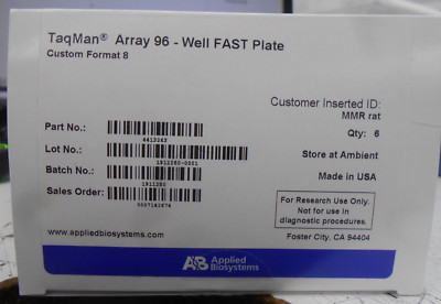 APPLIED BIOSYSTEMS 4413263 TaqMan Array 96-Well FAST Plate 6 Plates