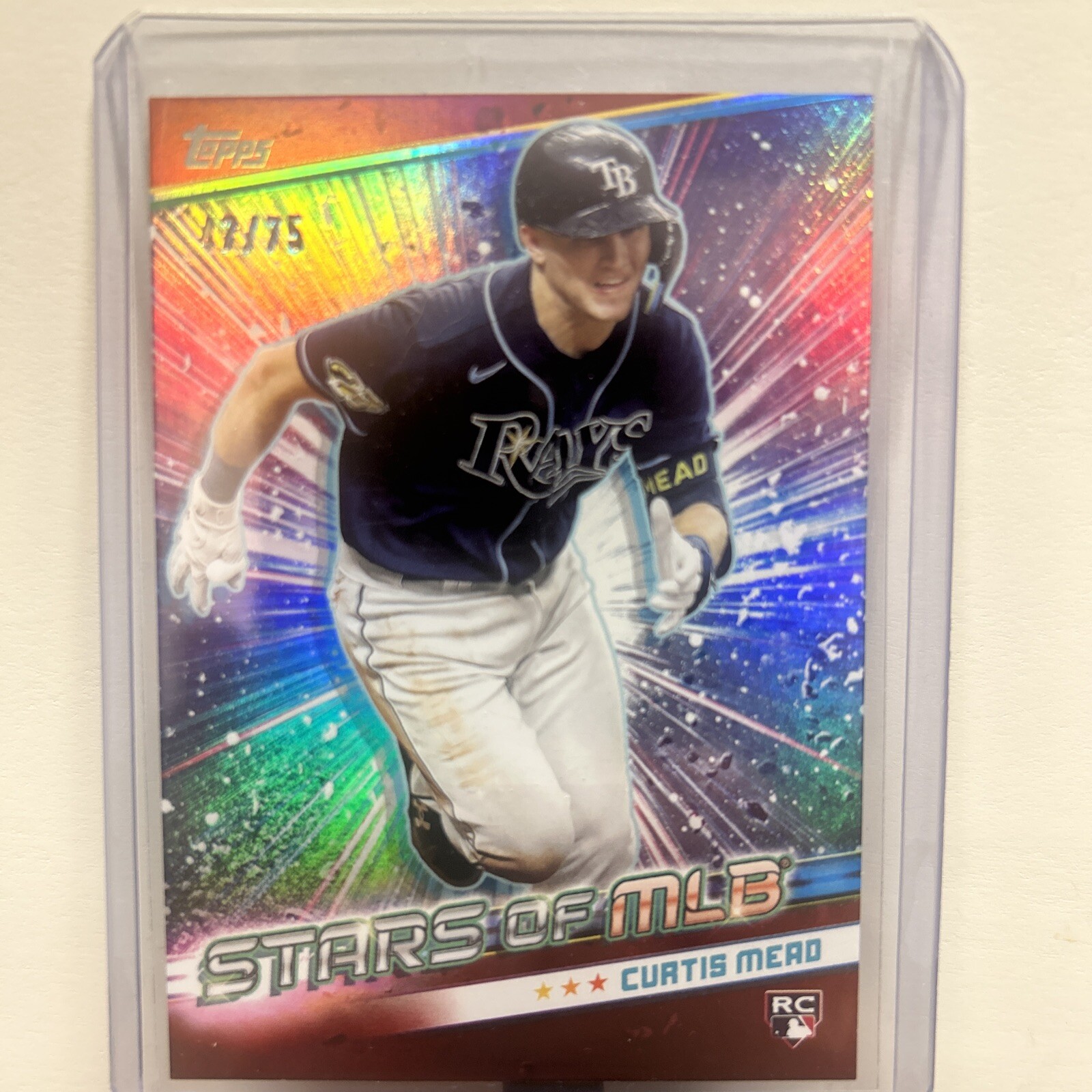 2024 Topps Update Series Baseball Curtis Mead Stars of MLB RC SMLB-72 Red #d /75