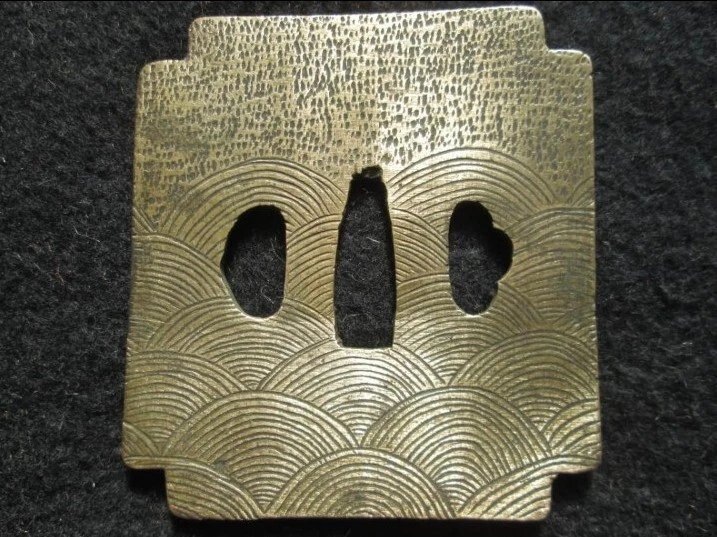 黑色黄铜古董日本刀镡| eBay