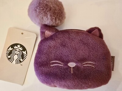 starbucks korea valentine's day cat pouch coin purse 2018 limited edition 