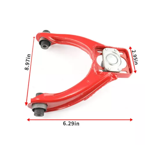 Front Upper Control Arms+Rear Camber Adjustable Kit For 96-00 Honda Civic EK Red - Picture 8 of 9