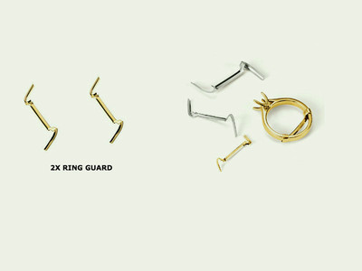 2X FullerLock White/Yellow Gold Filled Ring Guard Size Adjuster-FOR custom fit