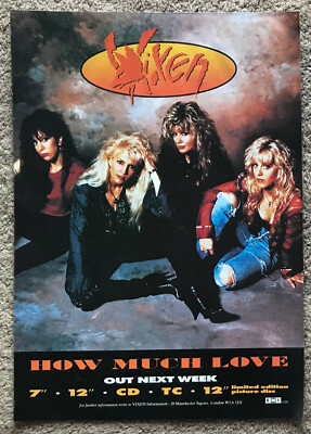 VIXEN - HOW MUCH LOVE 1990 Full page UK magazine ad