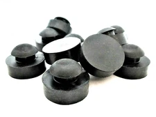 5/16" Tall Rubber Feet Push In  Ridged  Fits 1/2" Hole & 3/16" Panel  8 per Pack