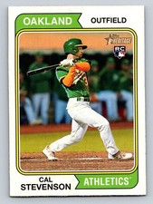 Cal Stevenson 2023 Topps Heritage #176 Oakland Athletics RC