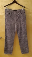J Brand RUBY High-Rise Crop Cigarette python Velvet Jeans 31 NWT$278 JB002476