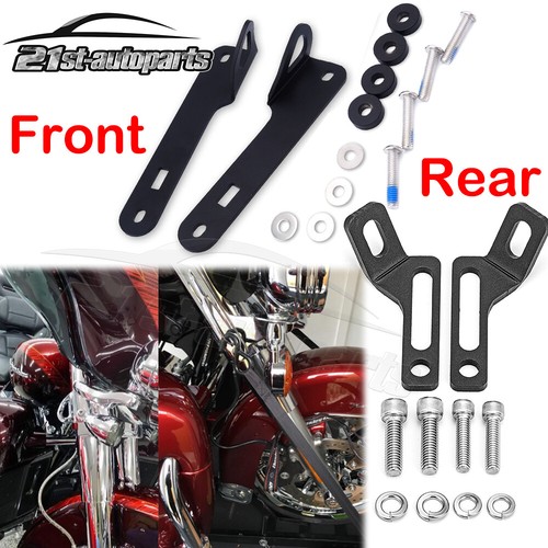 Rear + Front End Fork Tie Down Bracket Kit For 1423 Harley Electra