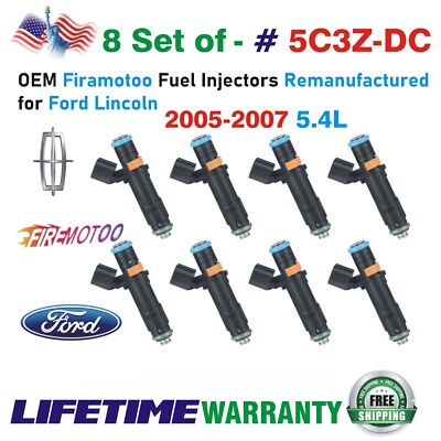 FIREMOTOO Fuel Injector Set Of 8 - Compatible With Ford 5.4L V8 2005-2007 - View #4