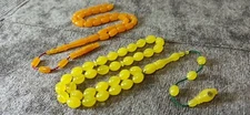 ANTIQUE OLD GERMAN CATALIN, 2 TASBIH SET, MISBAHA, ESKI ALMAN KATALIN BAGA TAKIM