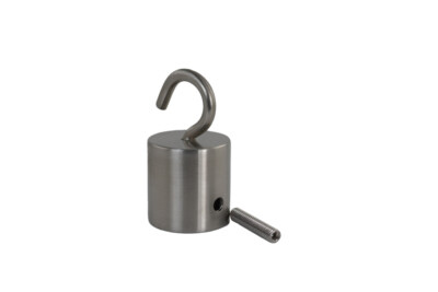Unbekannt Seilendhalter Seilkappe verchromt mit Ring für 30 mm