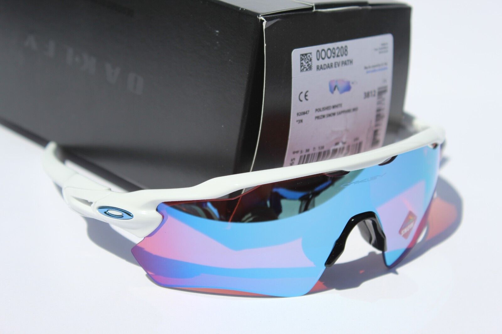 Radar® EV Path® Prizm Snow Sapphire Lenses, Polished White Frame Sunglasses