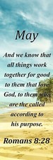 May Keepsake Bookmark with Bible Verse And Tassel - Birthday Anniversary