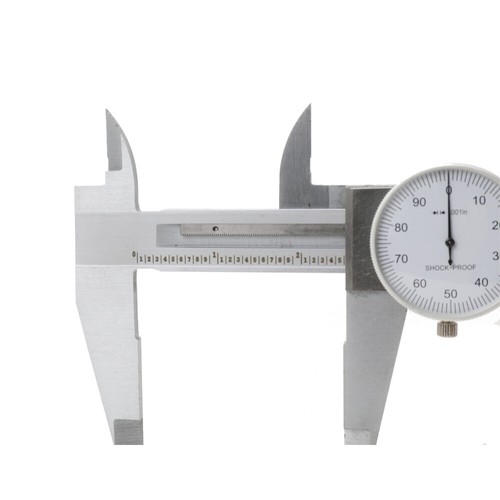 Shockproof Dial Caliper, 0.1" per Revolution, 0-12" Range, 0.001" Accuracy &Case - Picture 8 of 12