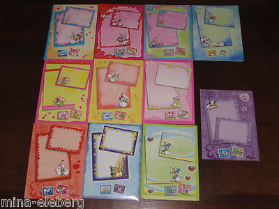 Diddl Stationery A5 SCENTED from Binder CHOICE SET of 4 Sheets each + 4 Envelopes