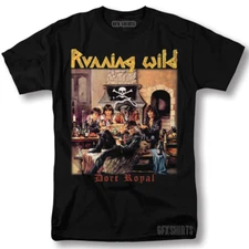 Running Wild Shirt Port Royal Rock Merch Tour Vntg Graphic Design T-Shirt