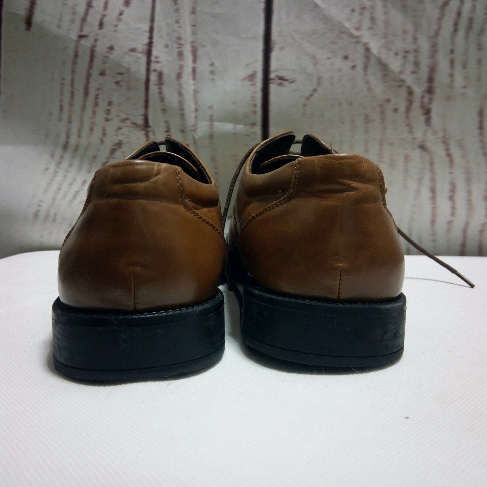 SAOLA Scarpe eleganti uomo Van Heu "Larry" marrone cognac Oxford ecopelle taglia 9 5M