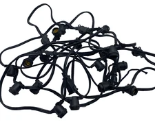 Novelty Lights G-50-CL/G50CL Outdoor Patio Globe String Lights 130W E17 CRDB