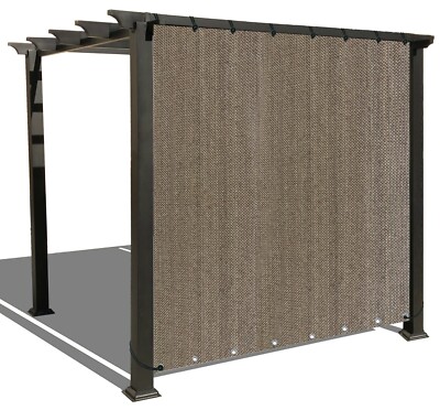 Pergola Side Panel Sun Shade Cover Privacy Screen 90% UV Block Mesh w/ Grommets