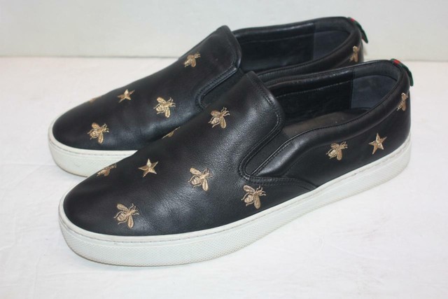 gucci bee slip ons