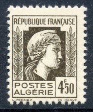 TIMBRE ALGERIE NEUF N° 217 ** SERIE D'ALGER MARIANNE