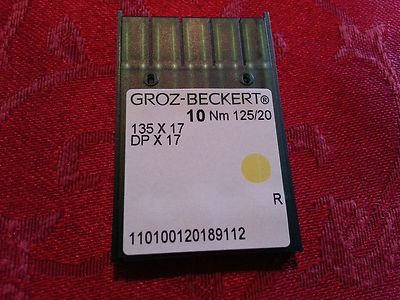 Groz-Beckert Sewing Needles 135x17, DPx17, SY3355  Sz 125/20 20 Reg Consew, Juki