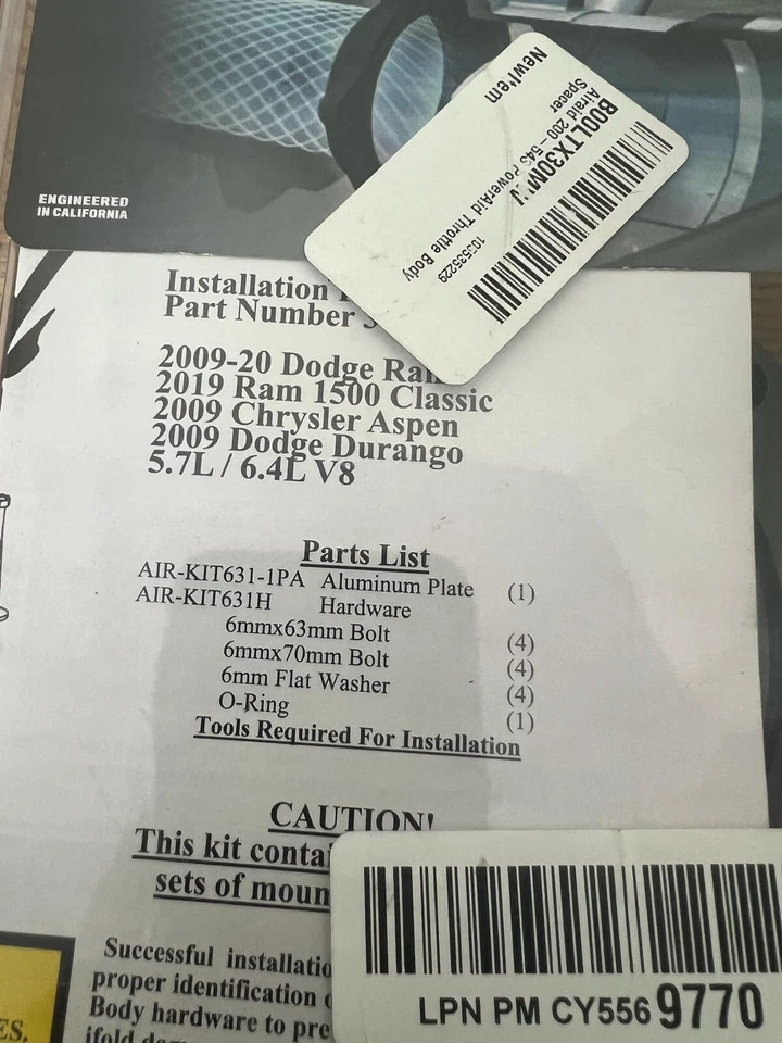 Airaid para Chrysler Aspen 2009 / Dodge Durango / 09-14 Dodge Ram 5,7 L Hemi Foto 2 de 3