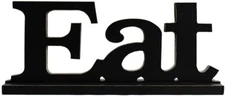 Wood Tabletop Eat Letter Sign Cutout Wooden EAT Letters Freestanding Decorative 