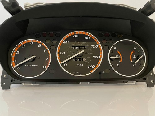 POUR HONDA CR-V 95-01 CERCLAGES DE COMPTEUR ALUMINIUM ANNEAUX CHROME NEUF X3 - Bild 8 von 11