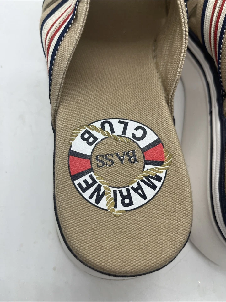 Sandalias informales Bass Marine Club Torella Sand para mujer 7,5 M deslizables rojas/blancas/azules Foto 4 de 4