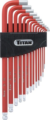Extra-Long Arm SAE Hex Key Set 12713 TITAN 12713 802090127137 Metal