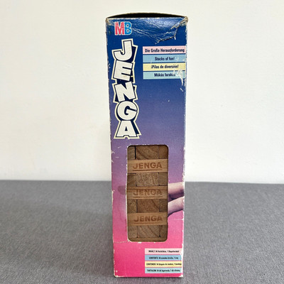 VINTAGE JENGA Original Spiel - Milton Bradley 1995 NEU / NOS Classic Tumbling Block