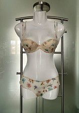 INTIMISSIMI Completo intimo Reggiseno Balconcino + Culotte in tulle e pizzo Tg 2