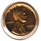 Rare Old Antique 1939 US Lincoln 24k Gold Plated Cent Penny Collection Coin USA