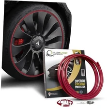  Rim Protector for Car Wheels (Fits 12-24" Wheel Up to 24 Inch Wheels Dark Red