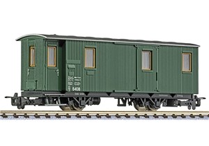 L344430 Liliput Spur HOe 2-achsiger Gepäckwagen D/S 6408, grün | Condition: New
