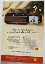 1977 vintage original print ad Kodak Moviedeck Projector 6.75 X 10