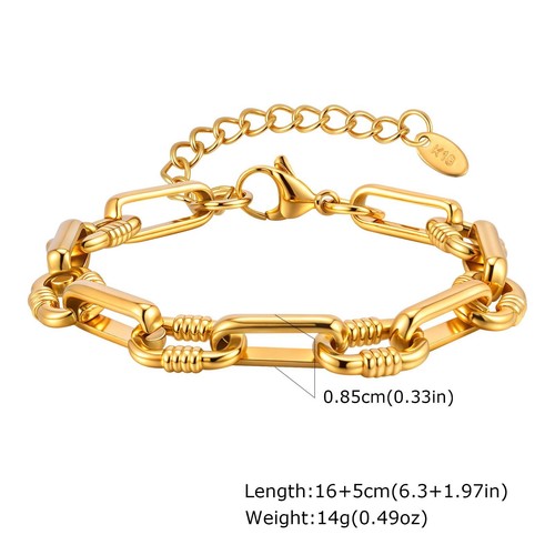 Chunky Stainless Steel Toggle Link Bracelet for Women, Thick Bold Ot Chain US - Picture 41 of 44