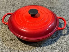 Le Creuset Signature Enameled Cast Iron Braiser #30 3.5 Quart Red with Lid