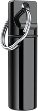 Small Waterproof Pill Box Keychain   Portable Aluminum Pill Organizer for Travel