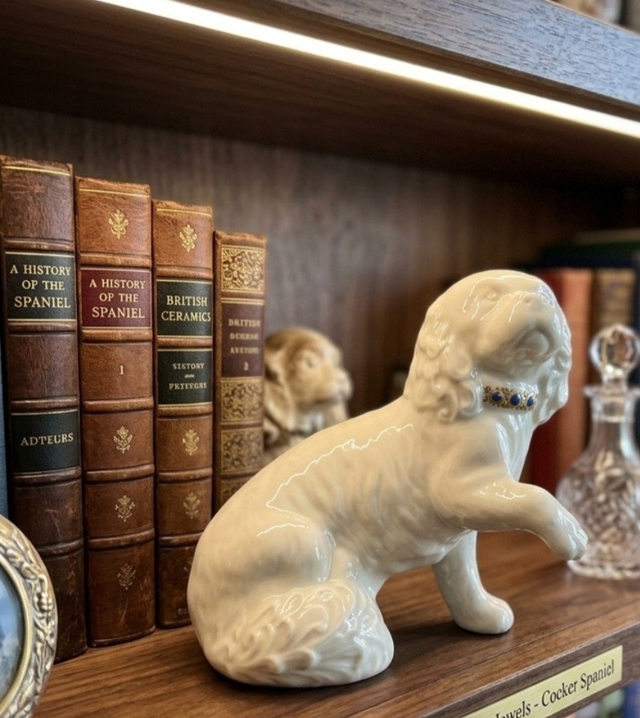 Vintage 90s Lenox China Jewels COCKER SPANIEL Figurine Made in USA